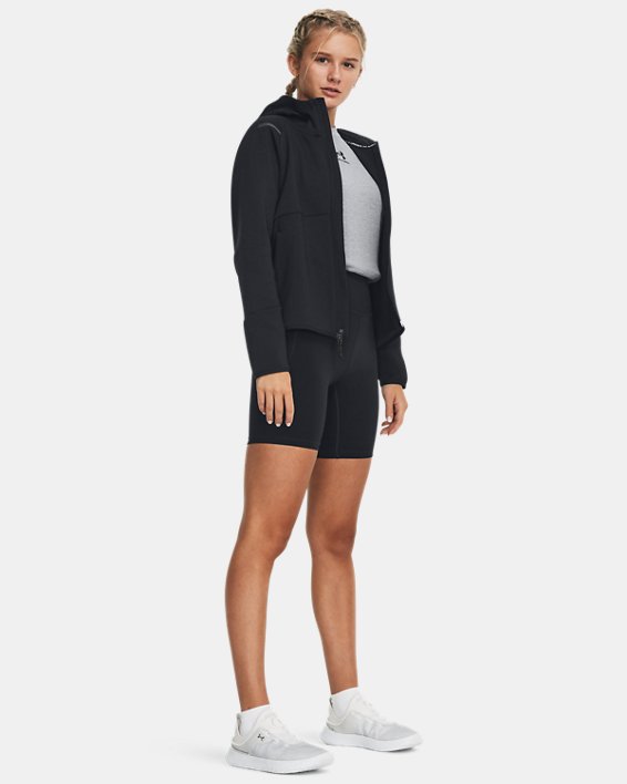Veste entièrement zippée UA Unstoppable Fleece pour femme, Black, pdpMainDesktop image number 2